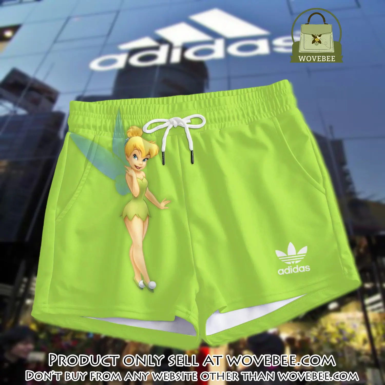 Premium tinker bell in adidas women shorts lady beach shorts wms1073 wvb1417753